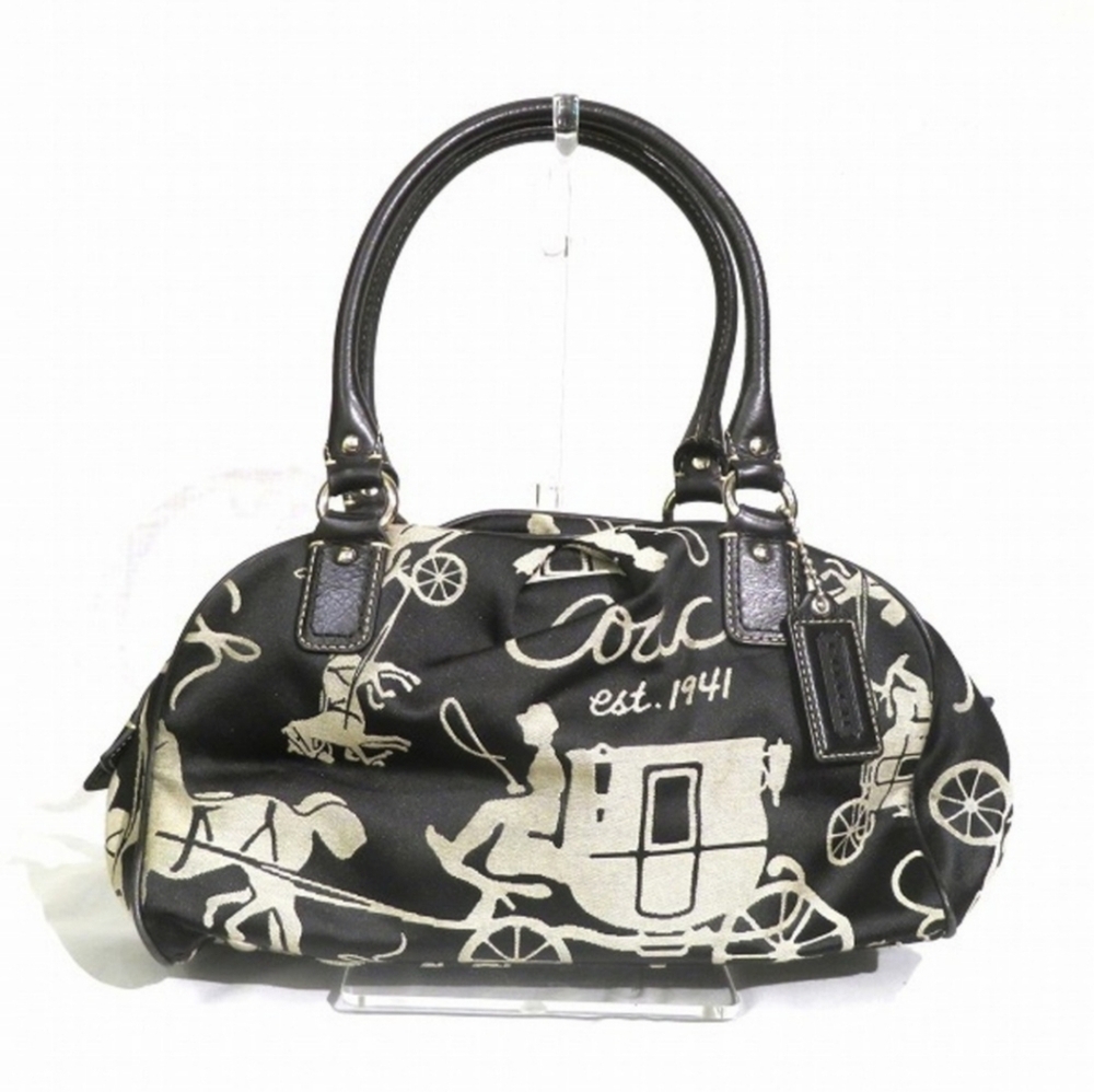 Coach Y2K Fashion Bug Horse Carriage Soho/Shoulder Bag Black and Cream - Picture 2 of 16